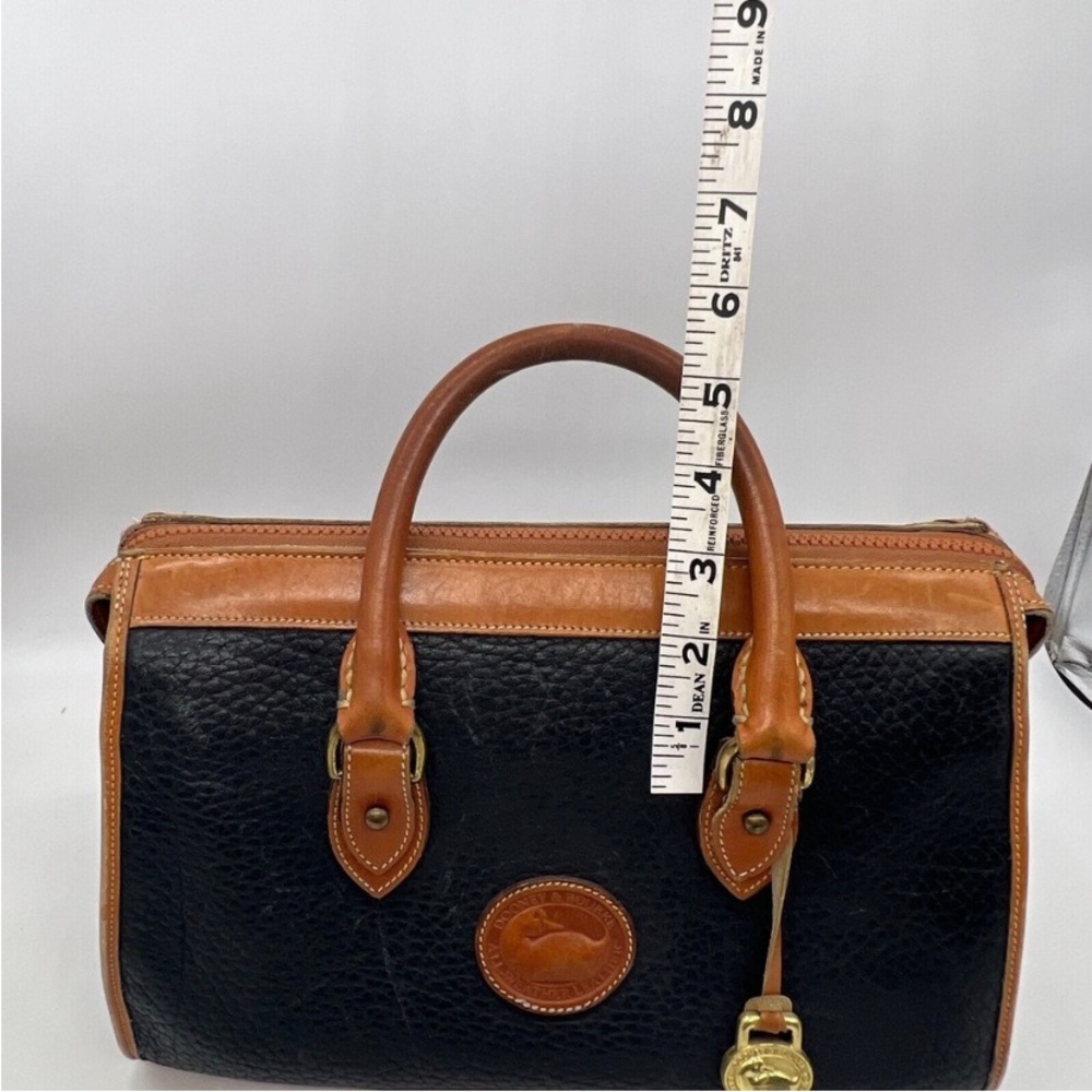 Dooney & Bourke Vintage Black Pebbled Leather Crossbody Purse + Cosmetic Bag - Picture 8 of 11